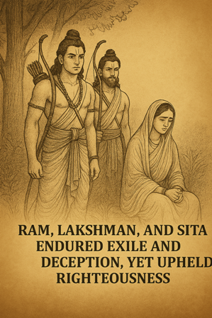 Ram Lakshman and Sita endured exile and deception yet upheld righteousness